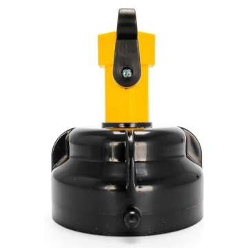 Camco RV Sewer Hose Rinse Cap | Features a Convenient Shut-Off Valve for Water Flow Control, Firmly Locks onto the RV Sewer Hose Bayonet Fitting, and Rinses RV Sewer Hose Before Storage (39533)