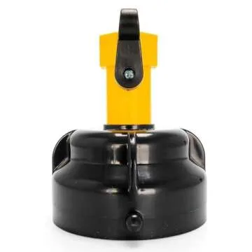 Camco RV Sewer Hose Rinse Cap | Features a Convenient Shut-Off Valve for Water Flow Control, Firmly Locks onto the RV Sewer Hose Bayonet Fitting, and Rinses RV Sewer Hose Before Storage (39533)