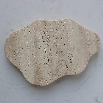 Natural Travertine Cloud Tray for Jewelry and Keys