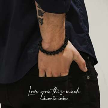 Love You This Much To My Husband Classic Steel Bracelet | Gift for Husband | Best Gift for Hubby Bir...