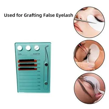 Acrylic Eyelash Extension Palette Tool - Perfect Lash Organizer with Adhesive Holder