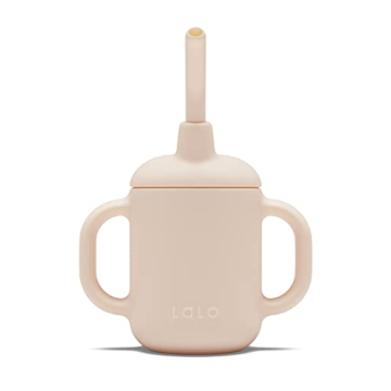 Lalo Little Cup: Non-Toxic 4oz Silicone Straw Cup for Kids