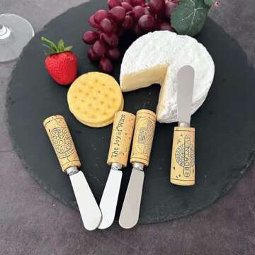 Supreme Housewares Cheese Spreader Set with Vintage Cork Design