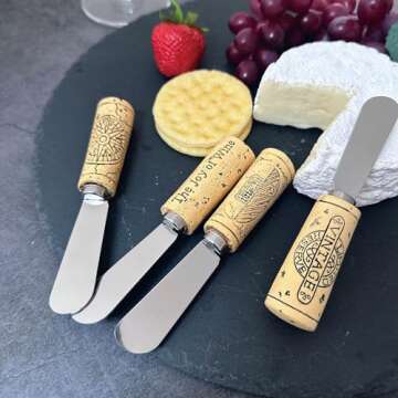 Supreme Housewares Cheese Spreader Set with Vintage Cork Design