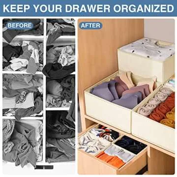 Criusia Drawer Organizer Clothes 12 Pack, Dresser Organizer for Nursery Bedroom Closet Organization ...