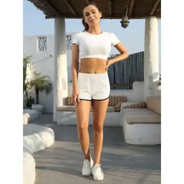 URATOT 4 Pack Yoga Short Pants Cotton Sports Shorts Gym Dance Lounge Shorts Dolphin Running Athletic Shorts for Women