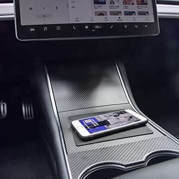 Car Dashboard Non Slip Mat, JIMISHA Anti Slip Pad, Anti Slide Sticky Dash Pad, Multifunctional Fixate Gripping Gel Pad for Radar Detector, Cell Phone, Keys, Glass, GPS, Coins 6.3x5.1 inch (2 Pack)