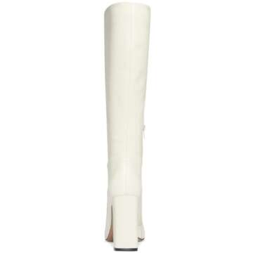 Steve Madden Women's Ally Knee High Boot, Bone Leather, 6.5