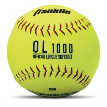 Franklin Sports Official Size Softballs - 12" Fastpitch Practice Great for + Training Weight 4 Pack