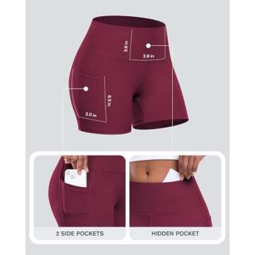 CHRLEISURE Women’s Biker Shorts: 4-Pack High Waisted Workout & Yoga Shorts with Pockets