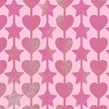 xo, Fetti Pink Star and Heart Foil Curtain - Set of 2 | Pink Birthday Party, Bachelorette Party Fringe Backdrop, Photo Booth Decorations, Preppy Bday Decor