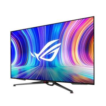 ASUS ROG Swift 47.5” 4K OLED Gaming Monitor (PG48UQ)- UHD (3840 x 2160), 138Hz, 0.1ms, HDMI 2.1, True 10 bit, DCI-P3 98%, G-SYNC Compatible, DisplayPort, USB, Console Ready, Remote Control, Anti-Glare