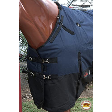 HILASON 1200D Waterproof Horse Blanket with Belly Wrap