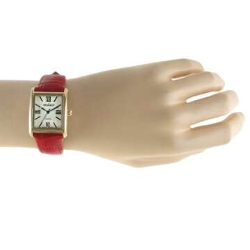 Peugeot 14K Gold Plated Tank Dress Watch for Women