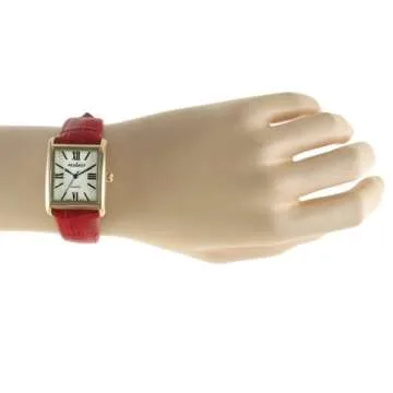 Peugeot 14K Gold Plated Tank Dress Watch for Women