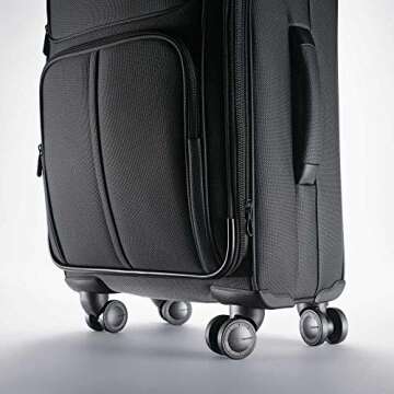 Samsonite Leverage LTE Softside Expandable Luggage with Spinner Wheels, Charcoal, Carry-On 20-Inch