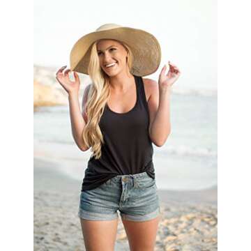ModParty Women's Beach Floppy Sun Hat for Bride, Bridal Shower Gift, Bachelorette Party Tan