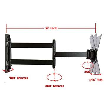 VideoSecu Articulating Wall Mount for LG TVs and Displays