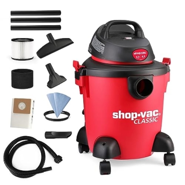Shop-Vac 5 Gallon 4.5 Peak HP Wet/Dry Vacuum, Portable Heavy-Duty Shop Vacuum 3 in 1 Function with A...