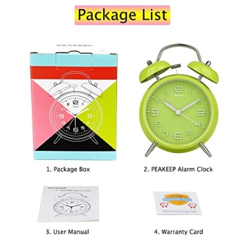 Peakeep Loud Alarm Clock for Heavy Sleepers - Vintage Style