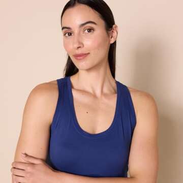 Amazon Essentials Women's Tech Stretch Racerback Tank Top (Available in Plus Size), Pack of 2, Fuchsia/Navy, Medium
