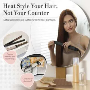 Heat Resistant Silicone Mat for Hair Tools - Safe & Stylish