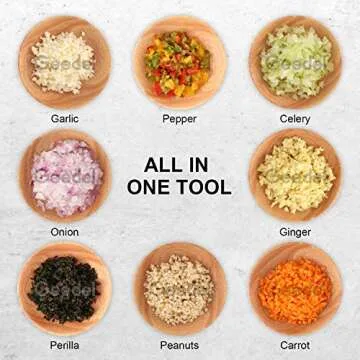Geedel Food Chopper, Easy to Clean Manual Hand Vegetable Chopper Dicer, Dishwasher Safe Slap Onion Chopper for Veggies Onions Garlic Nuts Salads Red