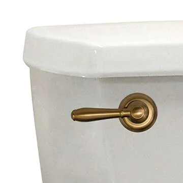 Korky 6091AM StrongARM Metal Tank Lever, Universal to Fit Front Angled Side Left and Right Mount Toilets, Brushed Bronze, Faucet Style