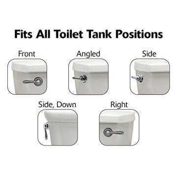 Korky 6091AM StrongARM Metal Tank Lever, Universal to Fit Front Angled Side Left and Right Mount Toilets, Brushed Bronze, Faucet Style