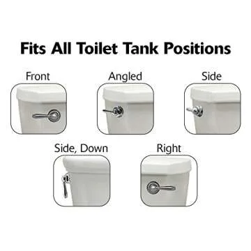 Korky 6091AM StrongARM Metal Tank Lever, Universal to Fit Front Angled Side Left and Right Mount Toilets, Brushed Bronze, Faucet Style