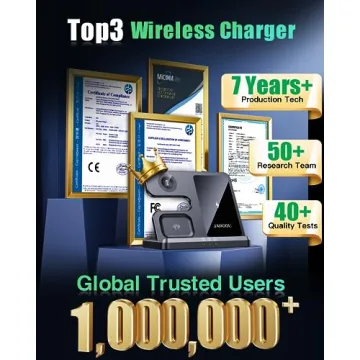 JARGOU 3-in-1 Wireless Charging Station for Apple Devices