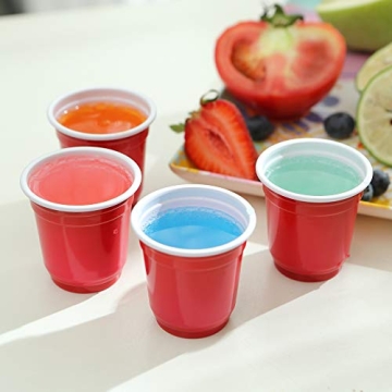 Tashiliving Mini Heavy-Duty 2oz Plastic Cups for Parties