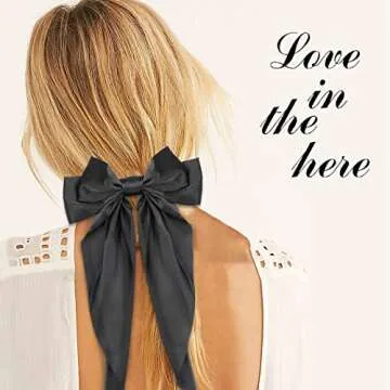 Ambesi Big Bow Hair Accessories - Elegant Satin Barrettes