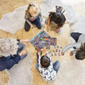 XLJ Puzzles - 100 Piece Construction Site Jigsaw for Kids