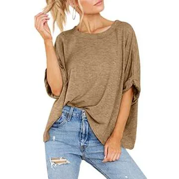 Women Oversized T-Shirt Summer Casual Short Sleeve Loose Tee