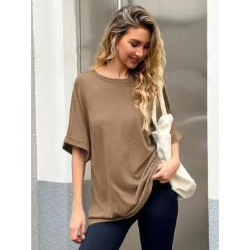 Women Oversized T-Shirt Summer Casual Short Sleeve Loose Tee