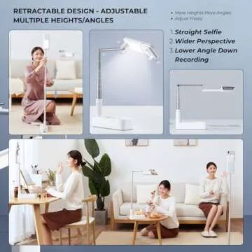 beyond Foldable Phone Holder with LED Light for Streaming