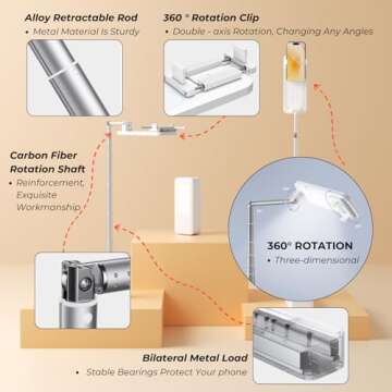 beyond Foldable Phone Holder with LED Light for Streaming
