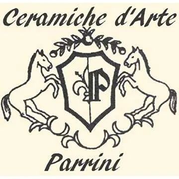 CERAMICHE D'ARTE PARRINI - Italian Ceramic Art Coffee Caffè Serving Tray Plate Decorated Lemon Pottery Hand Painted Made in ITALY Tuscan