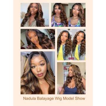 Nadula Bye Bye Knots Glueless Pre Everything Wig Balayage Brown Body Wave 7x5 Pre Cut HD Lace Front Wigs Human Hair Pre Plucked Bleached Knots Ready to Go Highlight Ombre Wig 150% Density 24inch