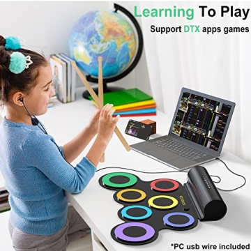 ROCKSOCKI 7-Pad Electric Drum Set - Great Gift Idea!