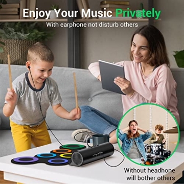 ROCKSOCKI 7-Pad Electric Drum Set - Great Gift Idea!