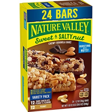 Nature Valley Granola Bars, Sweet and Salty Nut, Variety Pack, 24 Bars, 28.8 OZ