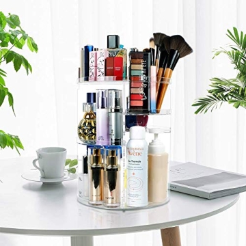 Sanipoe Rotating Makeup Organizer with Adjustable Layers