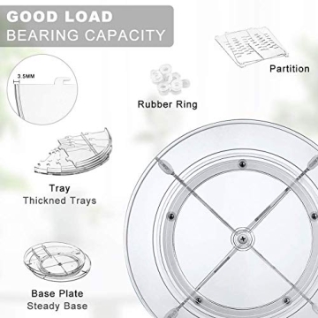 Sanipoe Rotating Makeup Organizer with Adjustable Layers