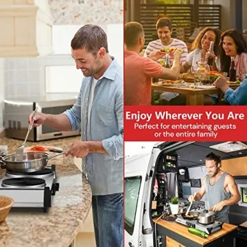 Techwood Double Burner 1800W Electric Stoves for RV Cooking