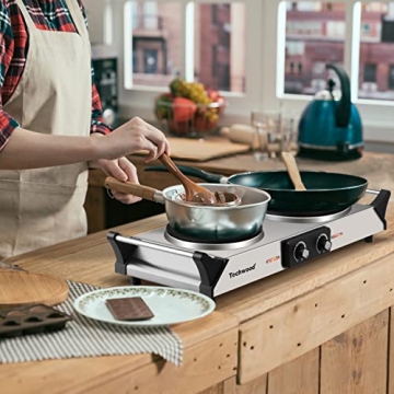Techwood Double Burner 1800W Electric Stoves for RV Cooking