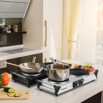 Techwood Double Burner 1800W Electric Stoves for RV Cooking