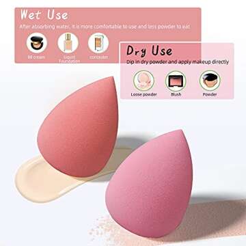 Versatile COSTICA Makeup Sponge Set for Flawless Finish
