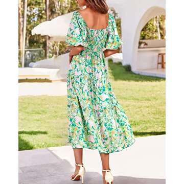 BTFBM Women Summer Dress - Flowy Floral Maxi Dress